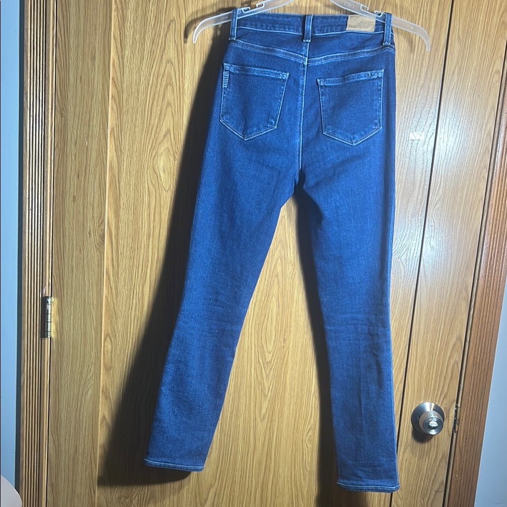 PAIGE Blue Skinny Jeans Sleek Fit - Picture 2 of 9